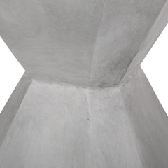 Modern Outdoor Lightweight Concrete Side Table in Natural Color