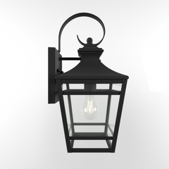 Large Outdoor Wall Lights for House - 16.5 Inch Black Aluminum