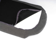 Scandinavian Style Elevated Dog Bed with Solid Walnut Wood Legs