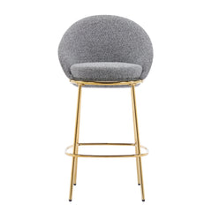 Celano Indoor Metal Upholstered Barstool Set of 2