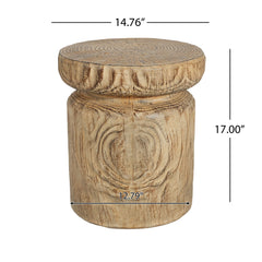 MGO Wood Grain Side Table - Natural