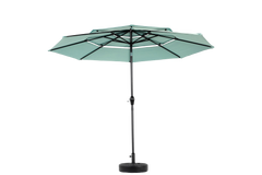 Aluminium 10ft 3 Tier Auto-Tilt Outdoor Patio Umbrella - Light Green