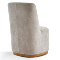 Indoor Dining Chair Set of 2 in Creamy Oatmeal Upholstered Fabric