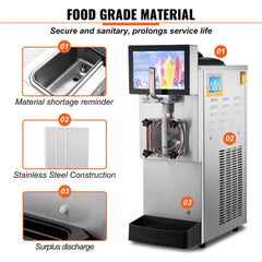 8L Commercial Single Frozen Margarita Ice Slushy Drink Maker Machine, 1050W (SAK94026)