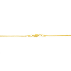 10K Yellow and White Gold 1/2 Cttw Princess Cut Diamond Channel-Set “V†Shape 18" Franco Chain Necklace (H-I Color, SI2-I1 Clarity)