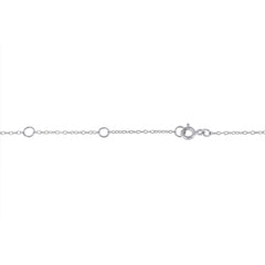 Sterling Silver Treated Diamond By Yard Necklace (3/4 cttw, Blue Color, I2-I3 Clarity)
