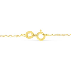 Yellow Color Plated Sterling Silver Diamond Station Necklace (1/2 cttw, K-L Color, I2-I3 Clarity)