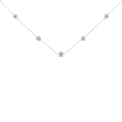 Sterling Silver Diamond Station Necklace (1/2 cttw, I-J Color, I1-I2 Clarity)