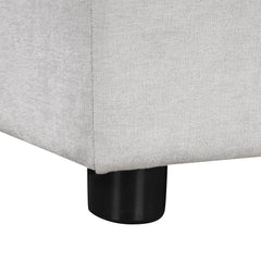 87.4' Sectional Sofa with Reversible Armrests Gray Chenille Upholstery