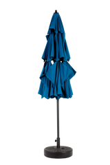 Aluminium 10ft 3 Tier Auto-tilt Outdoor Patio Umbrella - Dark Blue