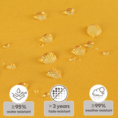 2-Piece High Back Patio Chair Cushion Set, Yellow