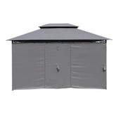 13x10 ft Outdoor Patio Gazebo Canopy Tent with Ventilated Double Roof and Side Wall