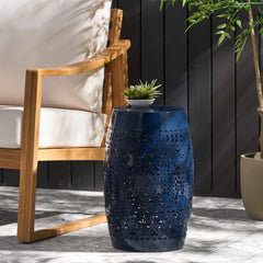Ruby Side Table Lace Cut Metal End Table for Outdoor & Indoor Use