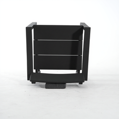Black HDPE Outdoor & Garden Armchairs with Modernist Design