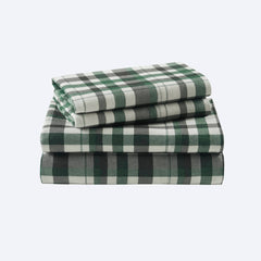 4 Pieces Queen 100% Cotton Flannel Printed Sheet Set Finton