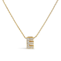 10K White Gold Diamond Accent "A" Initial Bubble Pendant Necklace