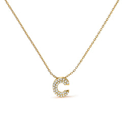 10K White Gold Diamond Accent "A" Initial Bubble Pendant Necklace