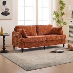 2 Seater Sofa With LED Light, USB Charging Port, And Storage Bag