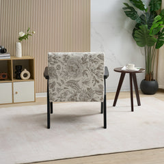 Mid-Century Modern Lounge Armchair - Seat Cushion (Beige + Grey)