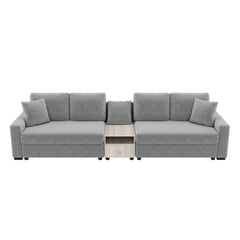 Modular Sofa Couch With Storage Armrest And Center Console