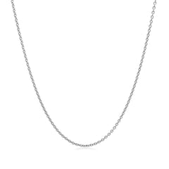 14k White Gold Round Cable Link Chain 1.1mm