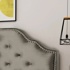 Luella Button Tufted Upholstered Headboard
