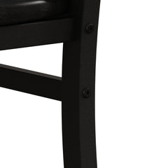 Rectangular Stretch Dining Table With 4 Chairs - Black / Gray