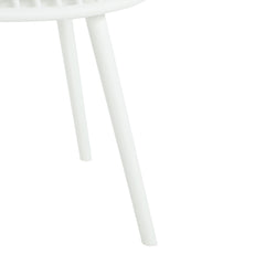 Modern Mykonos Outdoor Dining Chairs Set of 2 with Weather-Resistant White Plastic Resin