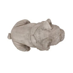 Dog Garden Sculpture, Outdoor French Bulldog Garden Statue, Rustic White