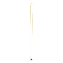 14k Yellow Gold MOP Evil Eye Necklace