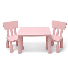 2-in-1 Kids Furniture Set: Twin Bed Frame & 3-Piece Activity Play Table and Chair Set