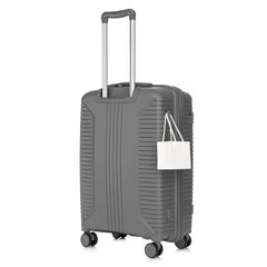 3-Piece PP Spinner Wheel Luggage Set 20'/24'/28' Silver Grey