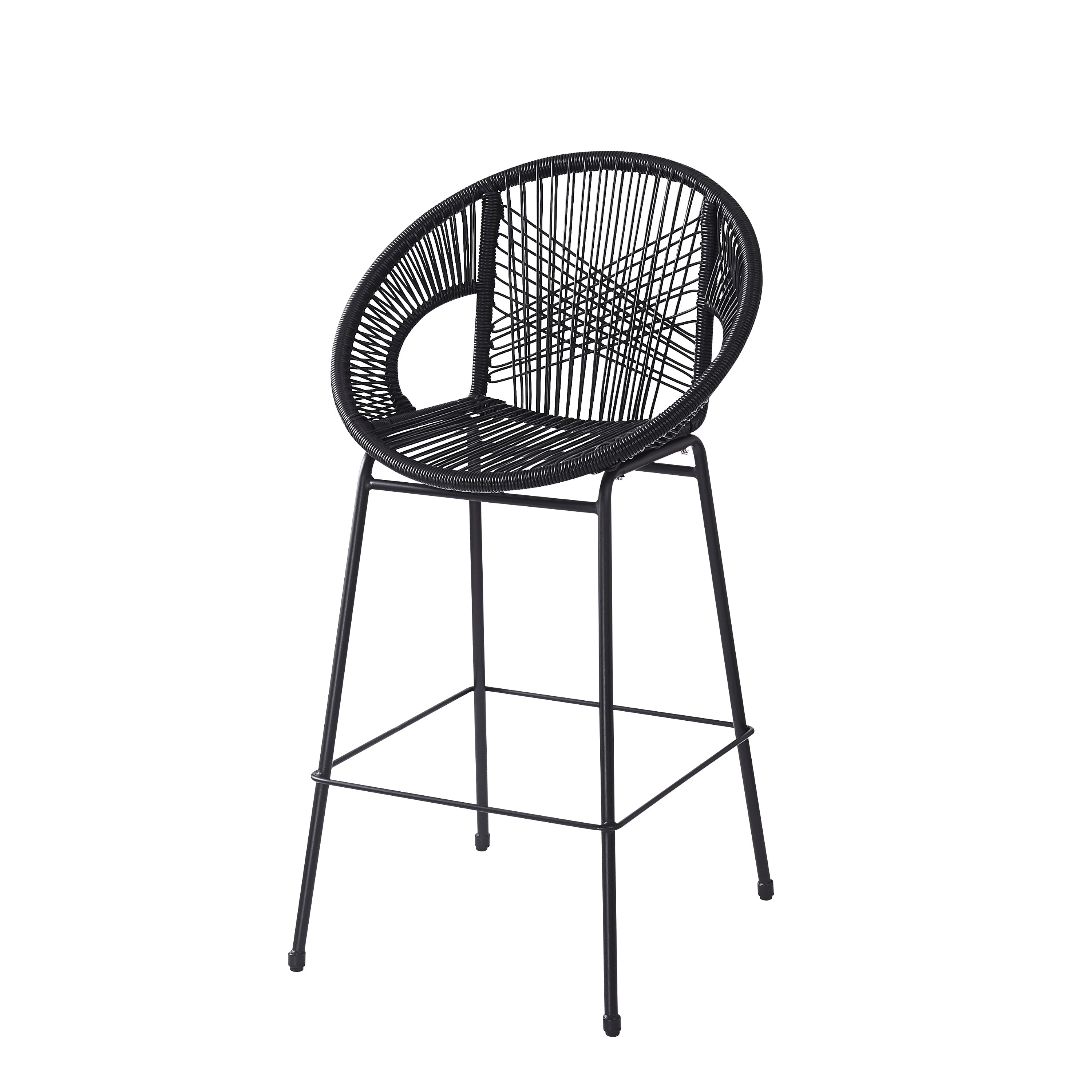 Outdoor Patio Barstool Set Weather Resistant