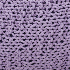 Bordeaux Knitted Cotton Round Pouf Ottoman