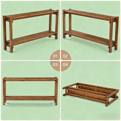 Couch Side Table, Console Table, Entryway Table, 2-Tier Foyer Table