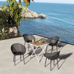 2 Piece Durable Single Chair With Hollow Out Design