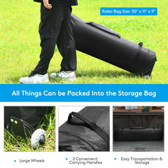 17 Feet x 10 Feet Foldable Pop Up Canopy with Adjustable Instant Sun Shelter