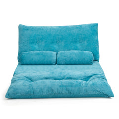 6-Position Adjustable Sleeper Lounge Couch with 2 Pillows