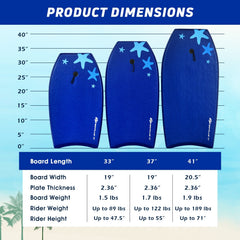 41 Inch Lightweight Super Portable Surfing Bodyboard-L