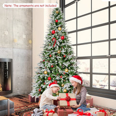 6/7.5/9 FT Pre-Lit Artificial Christmas Tree with 765/1135/1871 Tips and 280/470/690 Warm-White LED Lights