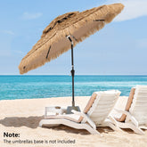 9 Feet Solar Powered Thatched Tiki Patio Umbrella with Led Lights.