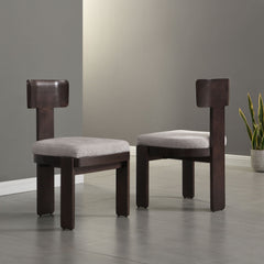 Upholstered Dining Fabric Side Chairs (Set of 2)