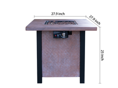 25" H Outdoor Patio Propane Gas Fire Pit Table - 50,000 BTU High-temperature-resistant