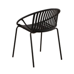 Modern Simple Art Style Patio Dining Chairs with Breathable Design (Set of 2)