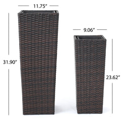 Rattan Flower Pot - Brown