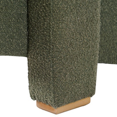 Upholstered Accent Chair with Wood Legs and Open Arms