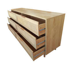 51.18' 6-Drawers Rattan Storage Cabinet
