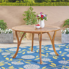 Outdoor Dining Set – Acacia Wood Hermosa Table & Wicker Chairs