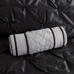 7 Piece Tufted Comforter Set Black California King