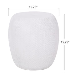Outdoor Lightweight Concrete Side Table - Antique White